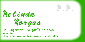 melinda morgos business card